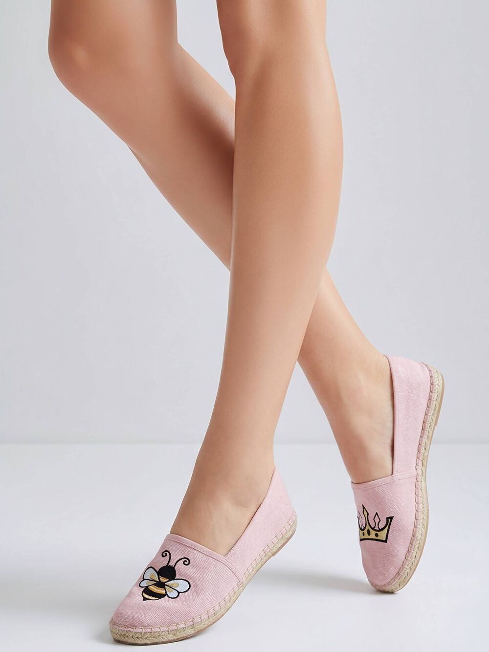 🔹️NWOB Sam Edelman Pink Queen Bee Espadrille Slip On Shoes Size 8